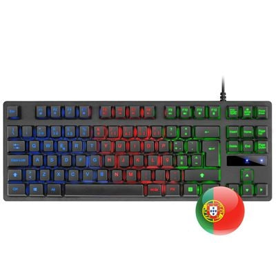 Teclado Mars Gaming MK02 Híbrido TKL RGB PT Preto - MK02PT